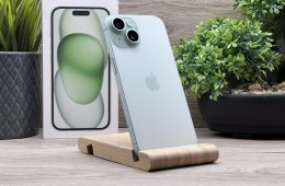 Hibátlan iPhone 15 Green 128GB 2 ÉV Garanciával Számlával 91% Akku