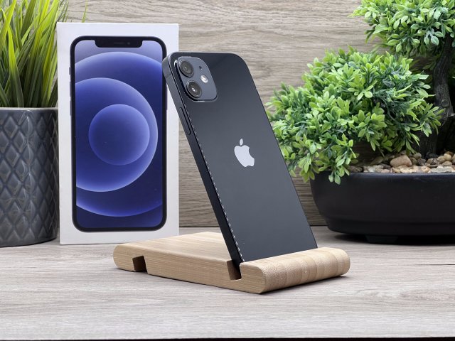 iPhone 12 Black 64GB 2 ÉV Garanciával Számlával 100% Akku