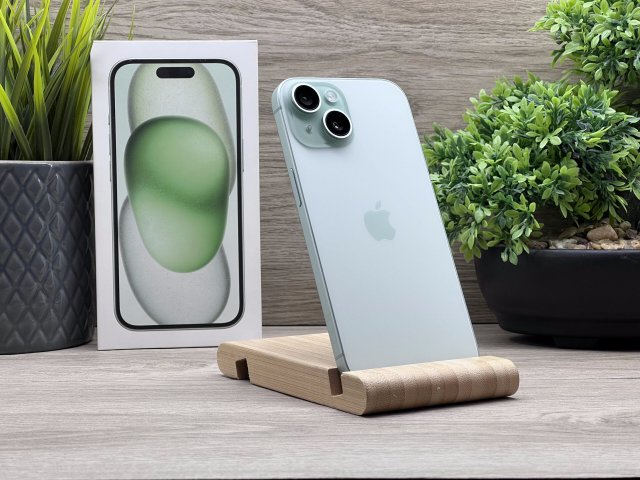 iPhone 15 Green 128GB 2 ÉV Garanciával Számlával 90% Akku
