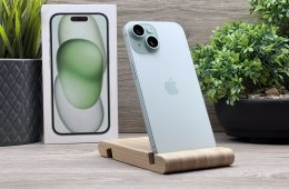iPhone 15 Green 128GB 2 ÉV Garanciával Számlával 90% Akku