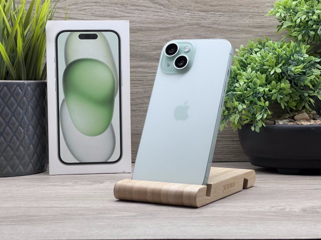 iPhone 15 Green 128GB 2 ÉV Garanciával Számlával 90% Akku