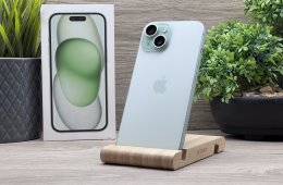 iPhone 15 Green 128GB 2 ÉV Garanciával Számlával 90% Akku