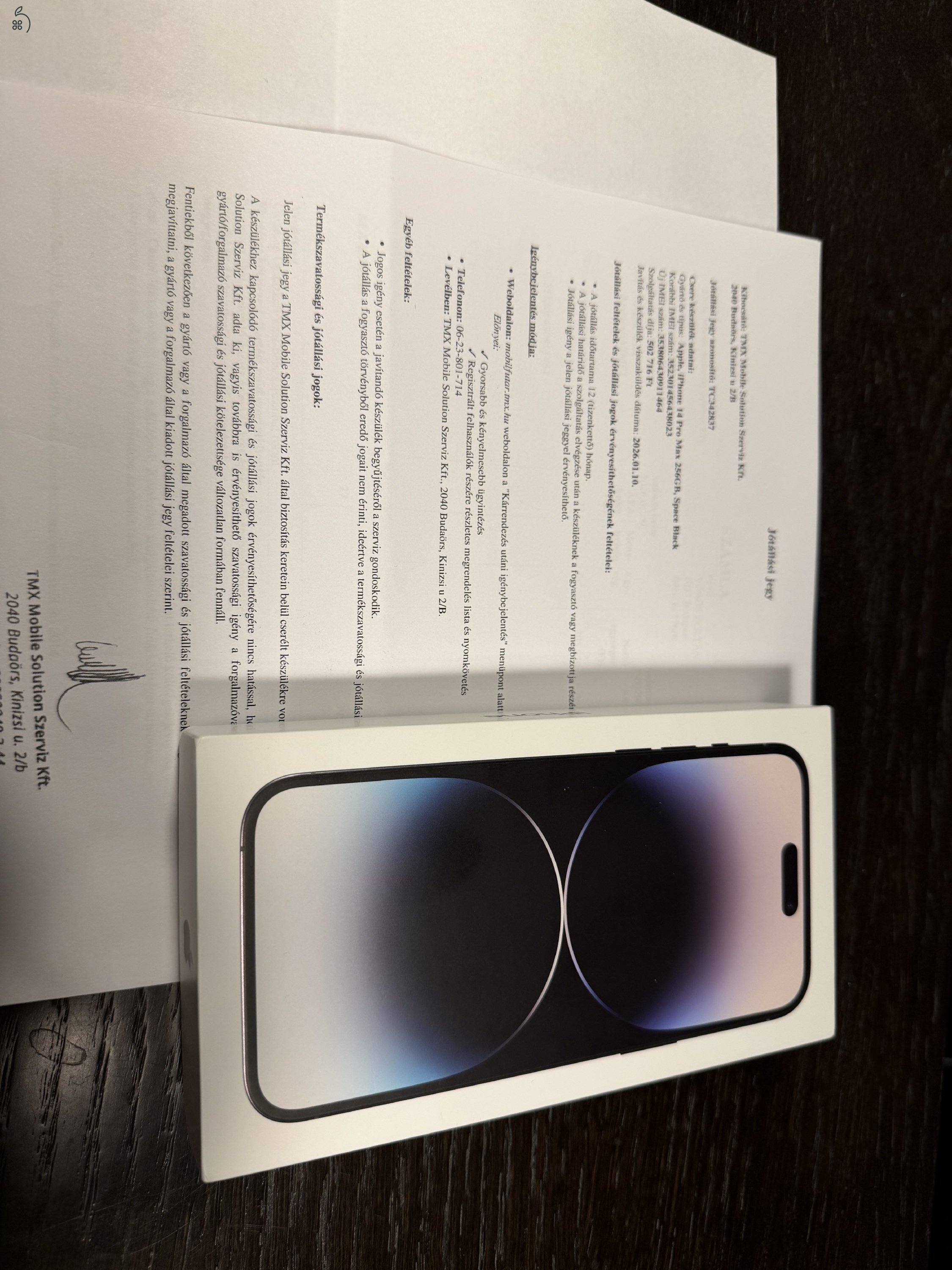 Eladó Új Iphone 14 Pro Max 256GB, Space Black