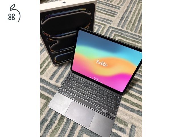iPad PRO 13” M4 chip szinte új 512GB WIFI 100% akku + magic keyboard.