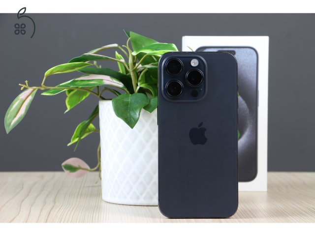 Használt Apple iPhone 15 Pro 128GB Blue Titanium C+ US-7378