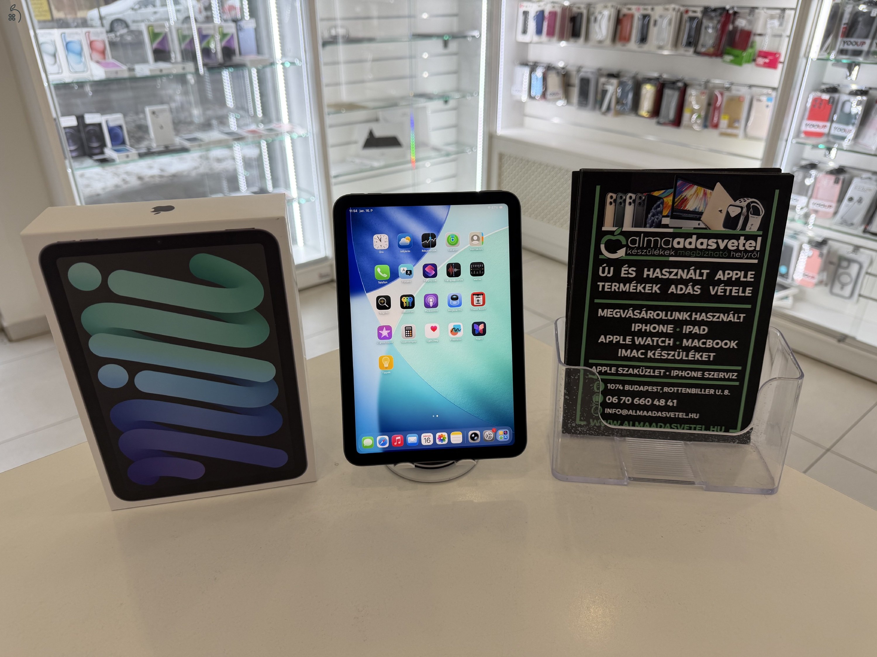 iPad mini 6 256GB Wifi Megkímélt/1 hónap gar./Akku 96%/p4682