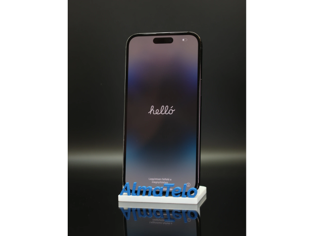 Apple iPhone 14 Pro Max eSIM 128 GB Space Black 100% akku - 12 HÓ GARANCIA