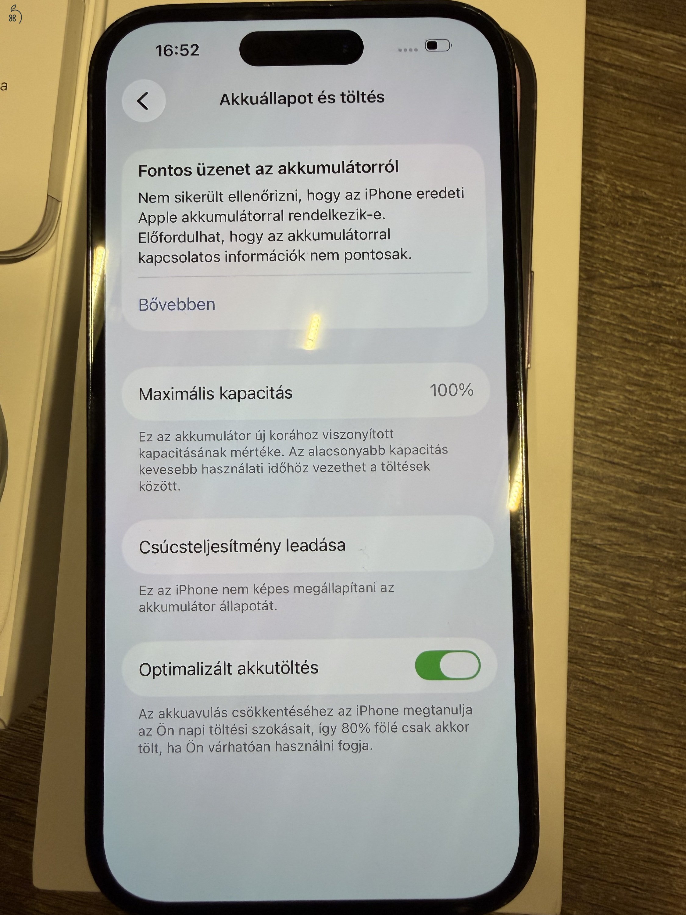 eladó iPhone 14 pro Space Black