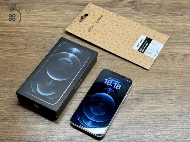 iPhone 12 Pro 128GB Ezüst / Silver - szép állapot, saját doboz +Ajándék üvegfólia