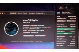 Eladó MacBook Air 2013 mid 13”/i5/4gb/128ssd/371ciklus
