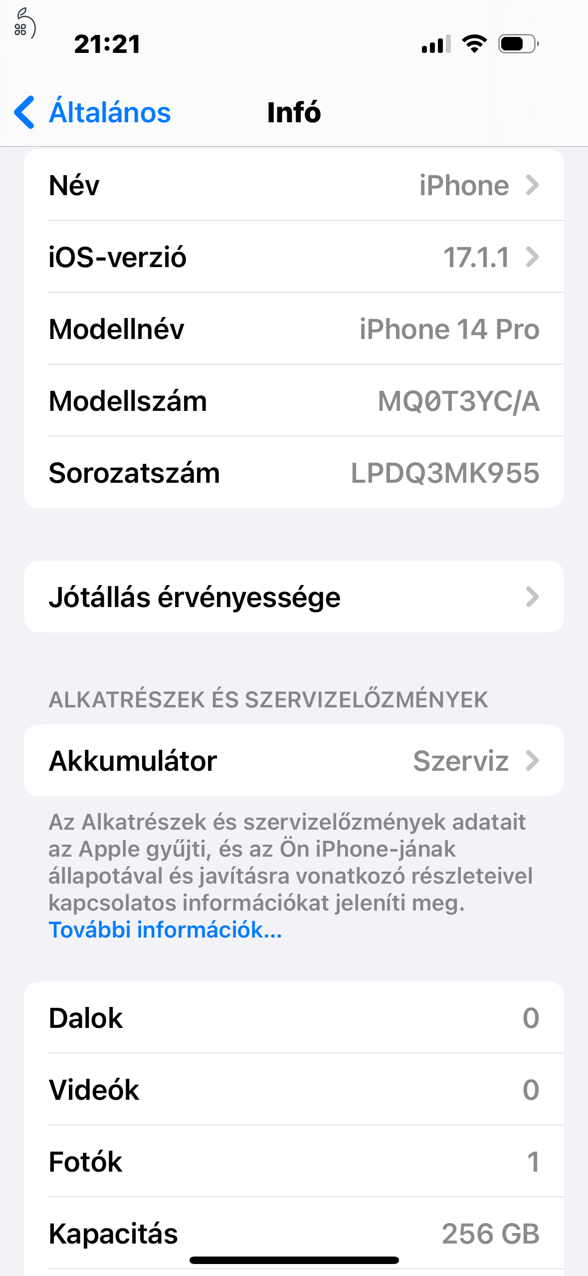 iPhone 14 Pro 256GB Space Black – Doboz + Kábel