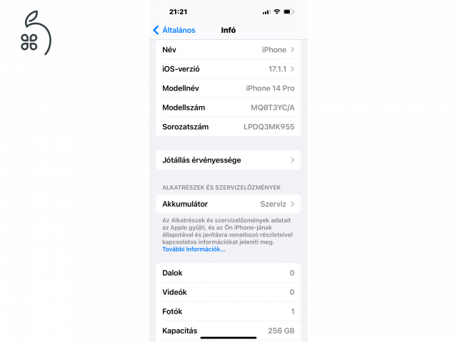 iPhone 14 Pro 256GB Space Black – Doboz + Kábel