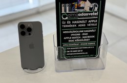 iPhone 15 Pro 128GB Független Újszerű/1-3 hónap gar./Akku 88%/p4689