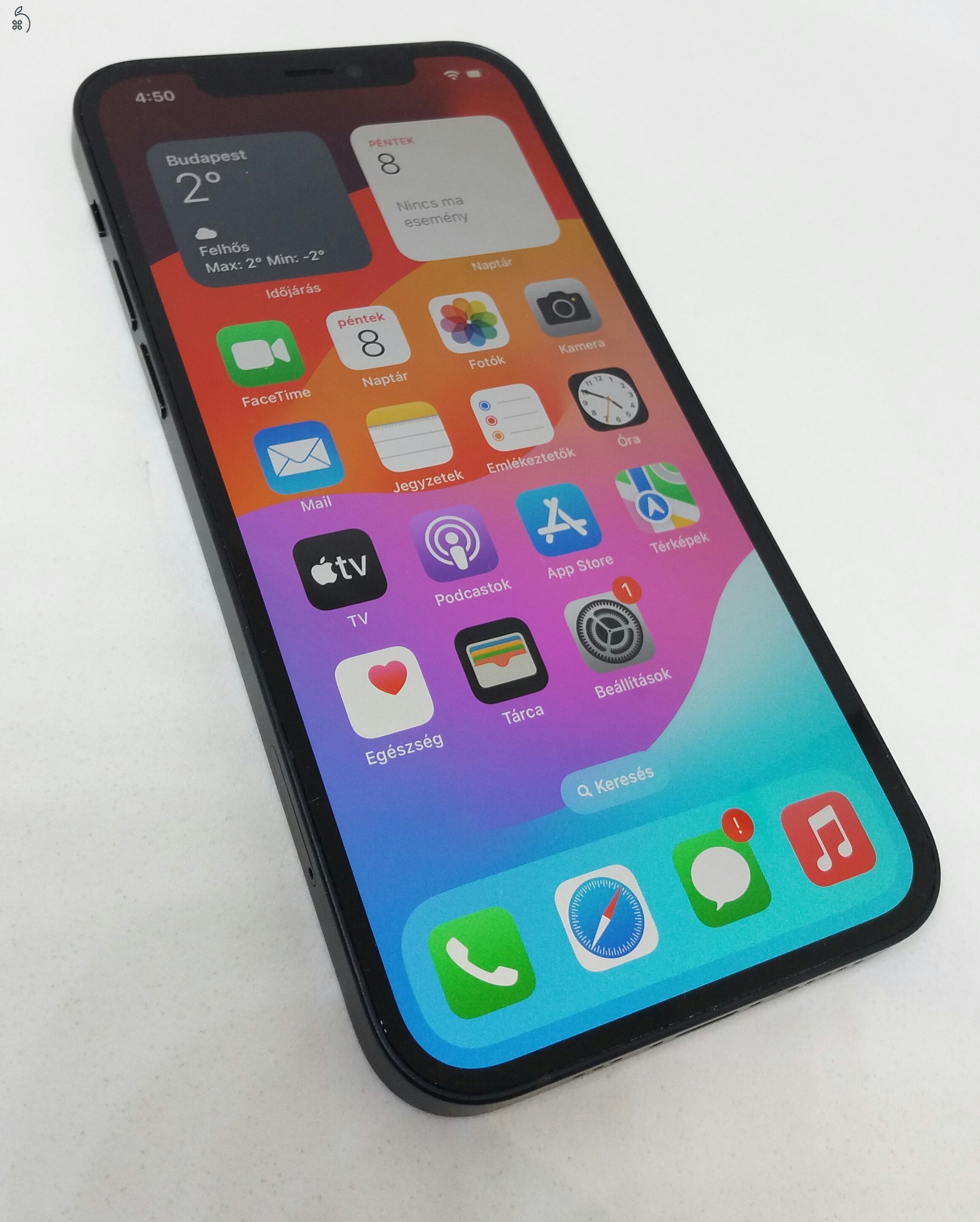 Hibátlan állapotú APPLE iPhone 12 - 64GB - 86% - Black színben ! ! !