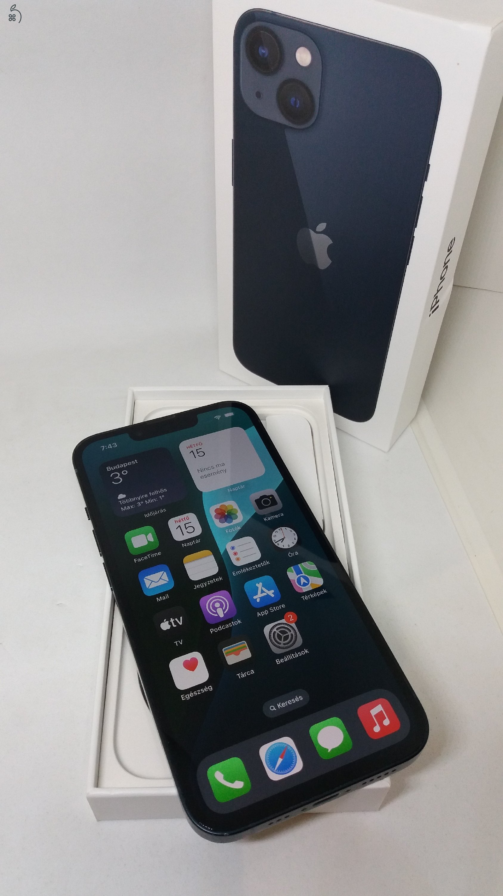ELADÓ: APPLE iPhone 13 - 128GB - 100% - Midnight Black színben ! ! !