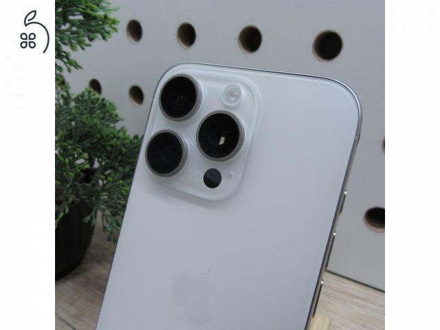 Apple iPhone 16 Pro 128GB White használt, megkímélt, 92% akku, 6 hónap garancia