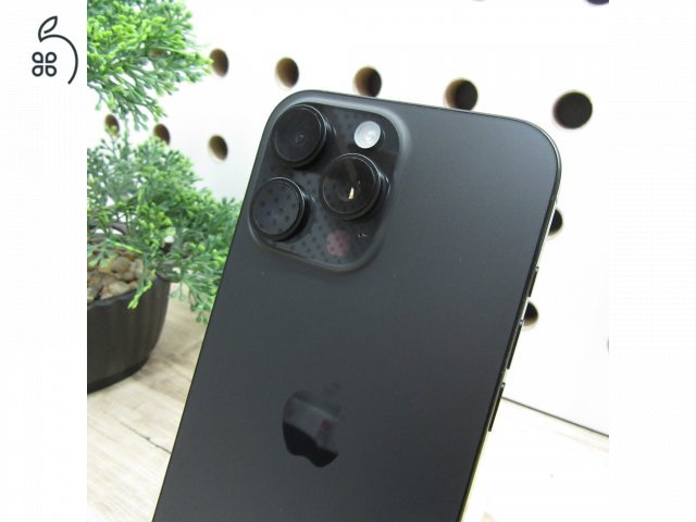 Apple iPhone 16 Pro Max 512GB Black Titanium használt, újszerű, 100% akku, garancia 2028-12-28-ig