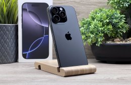 iPhone 16 Pro Black Titanium 256GB 2 ÉV Garanciával Számlával 93% Akku