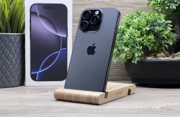 iPhone 16 Pro Black Titanium 256GB 2 ÉV Garanciával Számlával 93% Akku