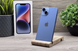 Hibátlan iPhone 14 Blue 256GB 2 ÉV Garanciával Számlával 91% Akku