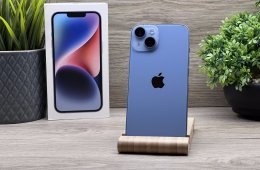 Hibátlan iPhone 14 Blue 256GB 2 ÉV Garanciával Számlával 91% Akku