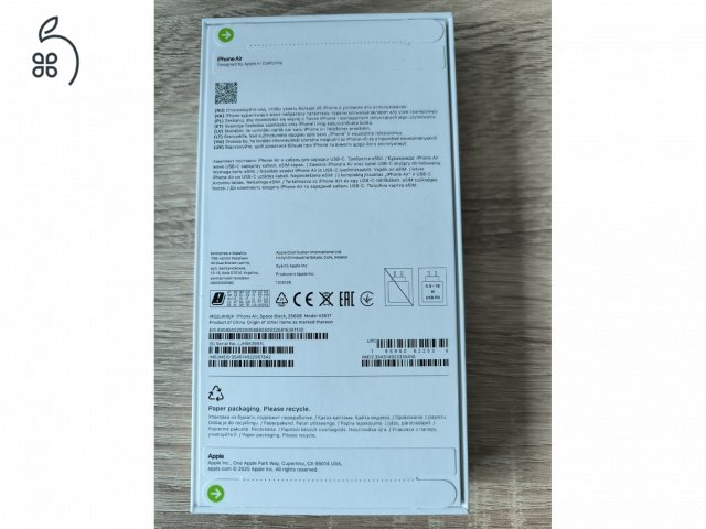 Eladó új, bontatlan, független iPhone Air 256GB fekete