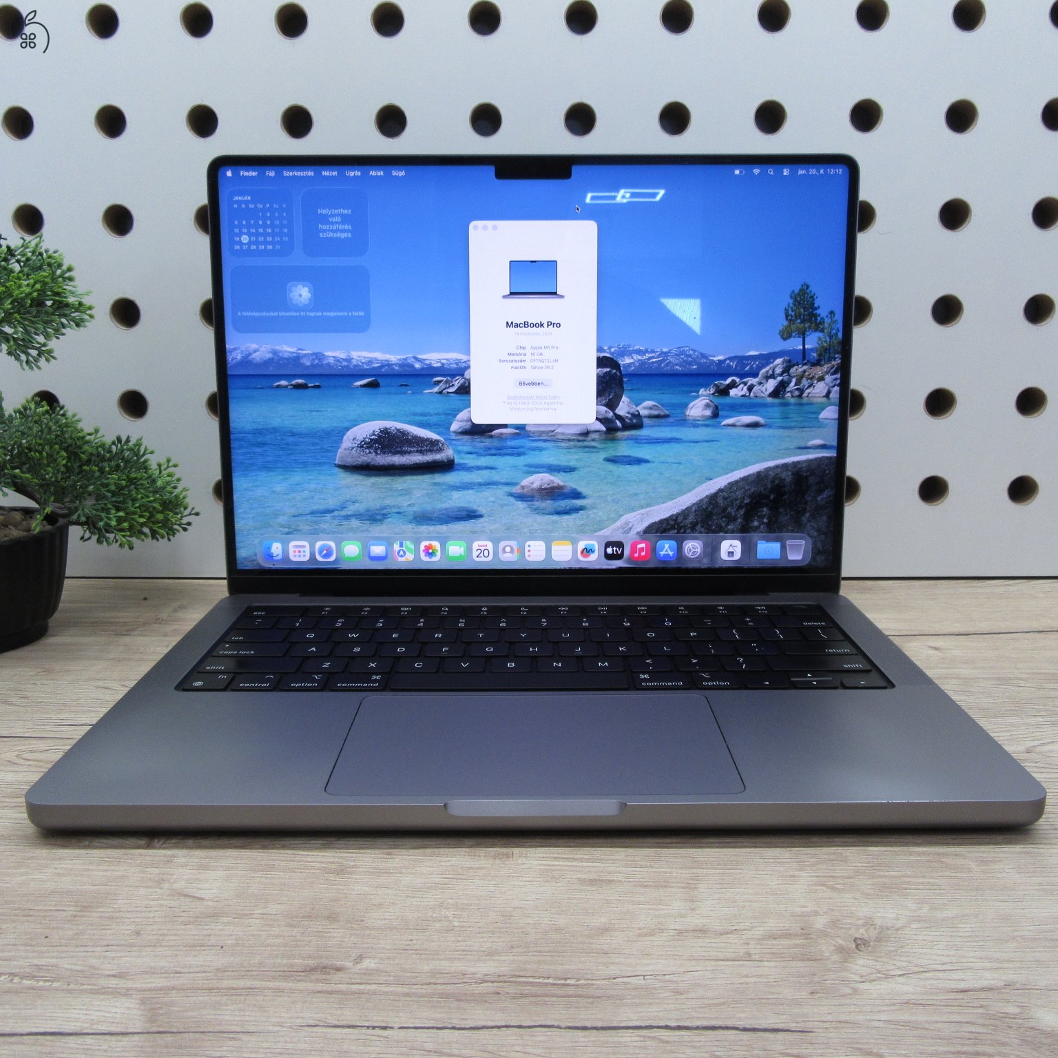 Apple MacBook Pro 14 (2021) M1 Pro 16GB/500GB – használt, szép – 86% akku