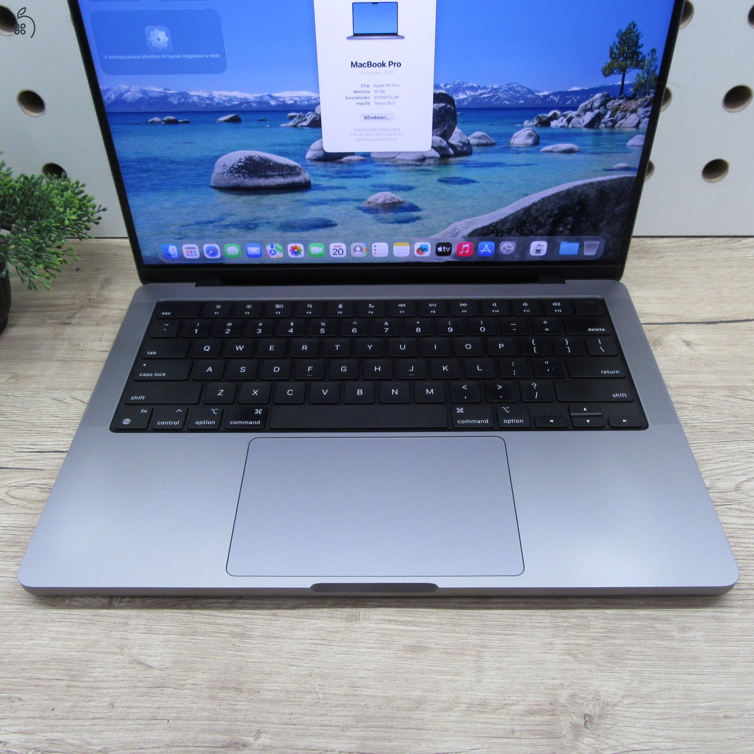 Apple MacBook Pro 14 (2021) M1 Pro 16GB/500GB – használt, szép – 86% akku