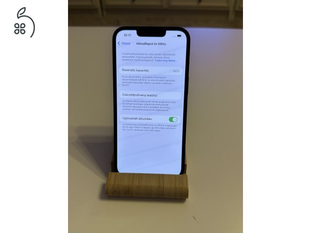 Éjfekete iPhone 14 128gb 84% akku