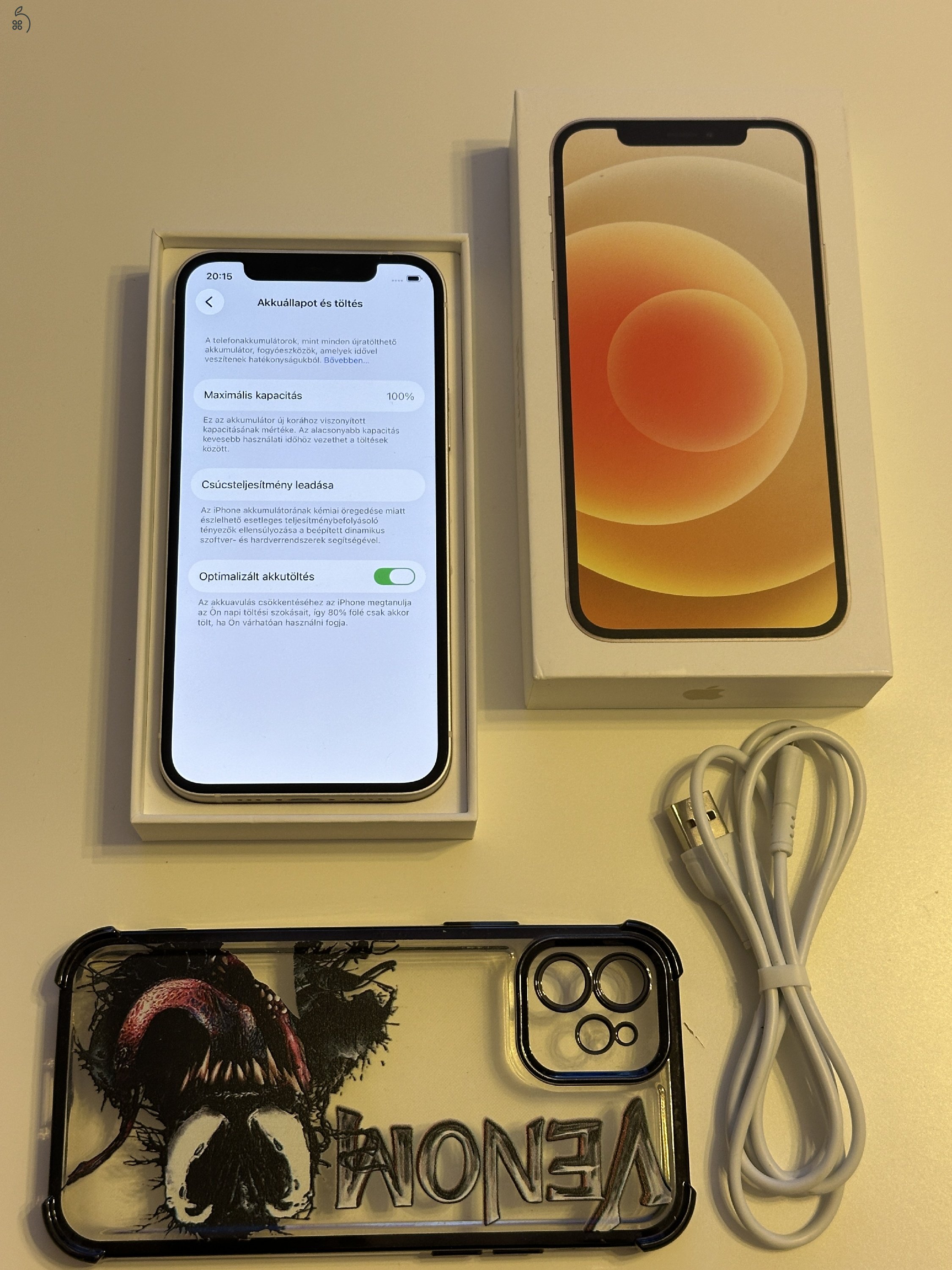 Gyönyörű állapotú iPhone 12 100% AKKU!