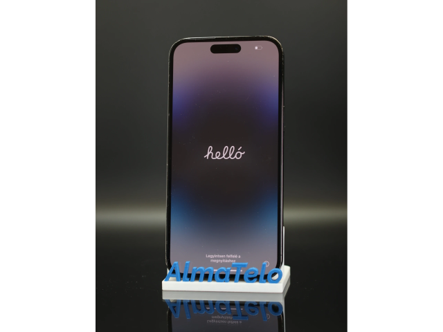 Apple iPhone 14 Pro Max eSIM 128 GB Space Black 100% akku - 12 HÓ GARANCIA