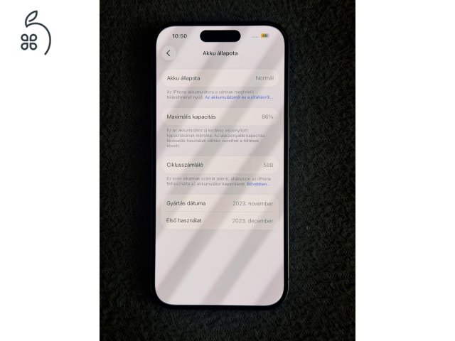 Eladó iPhone 15 Pro – 128 GB – Hibátlan állapot – Kártyafüggetlen