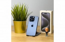 MacSzerez.com - iPhone 15 Pro / 256GB / Kék Titán / Kártyafüggetlen / Garancia!