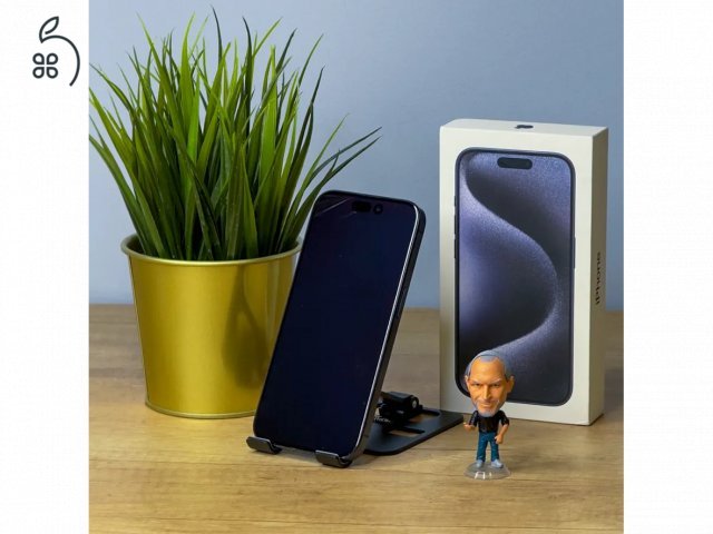 MacSzerez.com - iPhone 15 Pro / 256GB / Kék Titán / Kártyafüggetlen / Garancia!