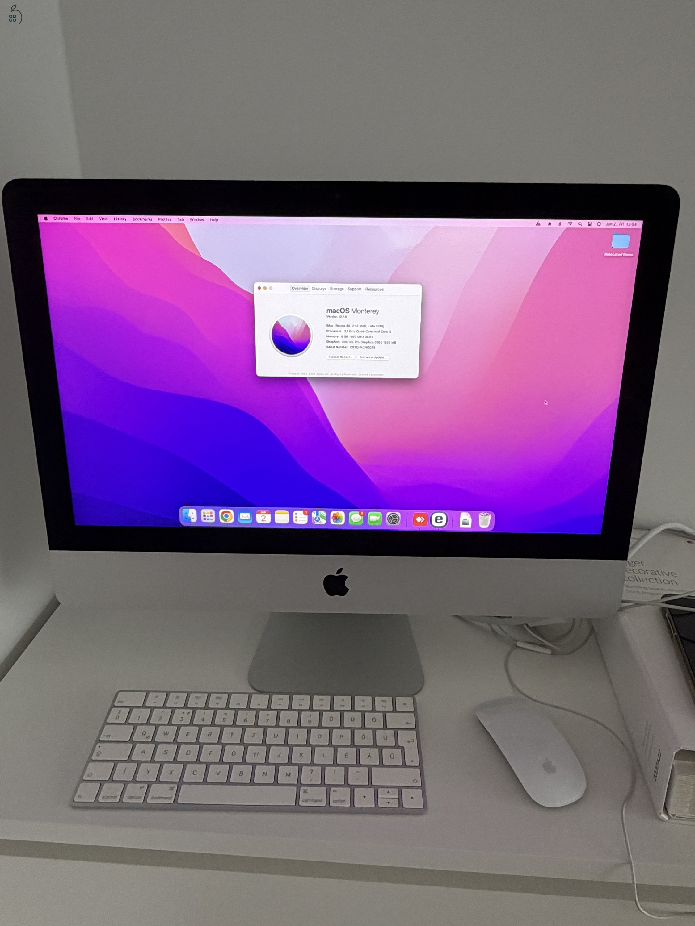 iMac 21.5 inch Late 2015, hibátlan állapot