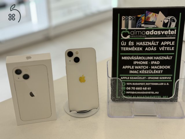 iPhone 13 Mini 128GB Nagyon Szép Újszerű/1-3 hónap gar./Akku 100%/p4691