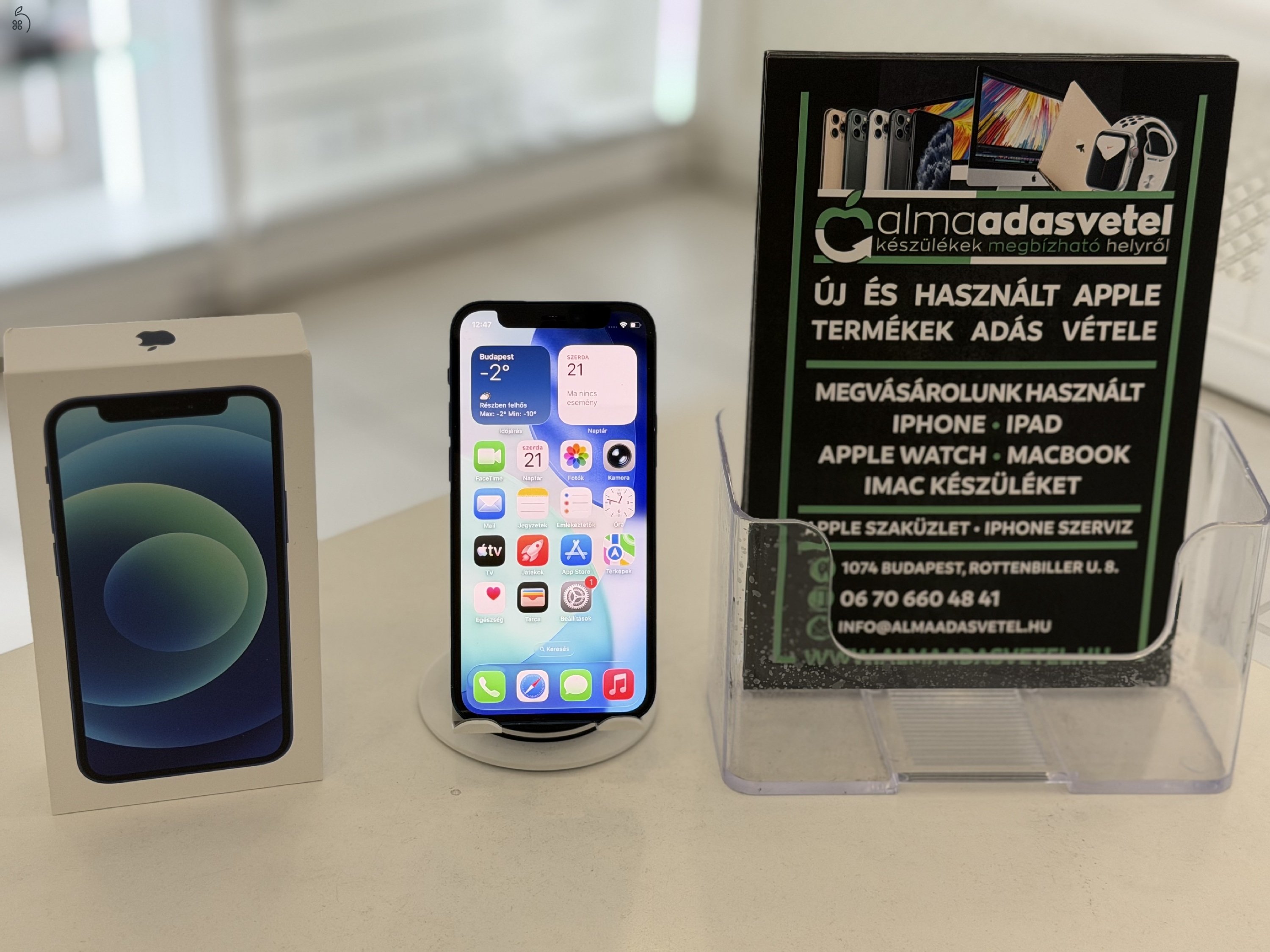 iPhone 12 Mini 128GB Független/1-3 hónap gar./Akku 100%/p4692