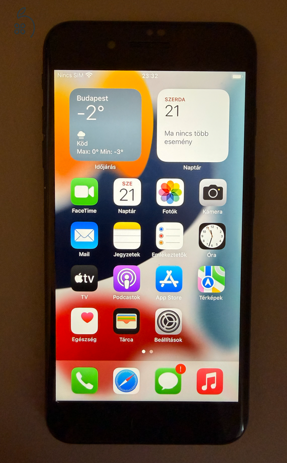 iPhone 7 Plus Black 32GB gyári föggetlen 100% akku