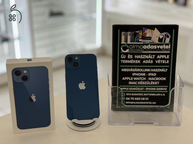 iPhone 13 128GB Független Újszerű/1-3 hónap gar./Akku 87%/p4698