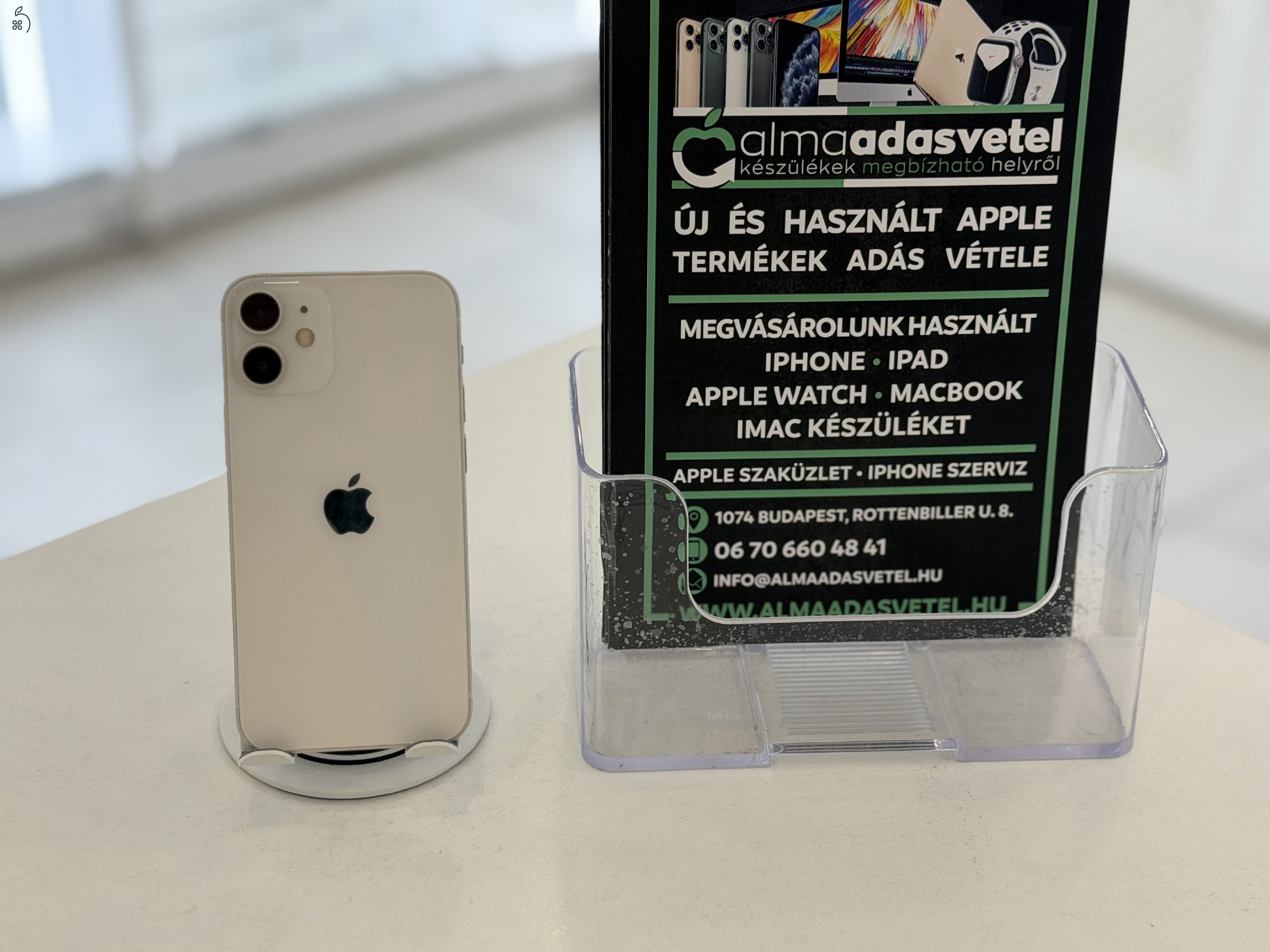 iPhone 12 Mini 128GB Független Nagyon Szép/1-3 hónap gar./Akku 100%/p4699