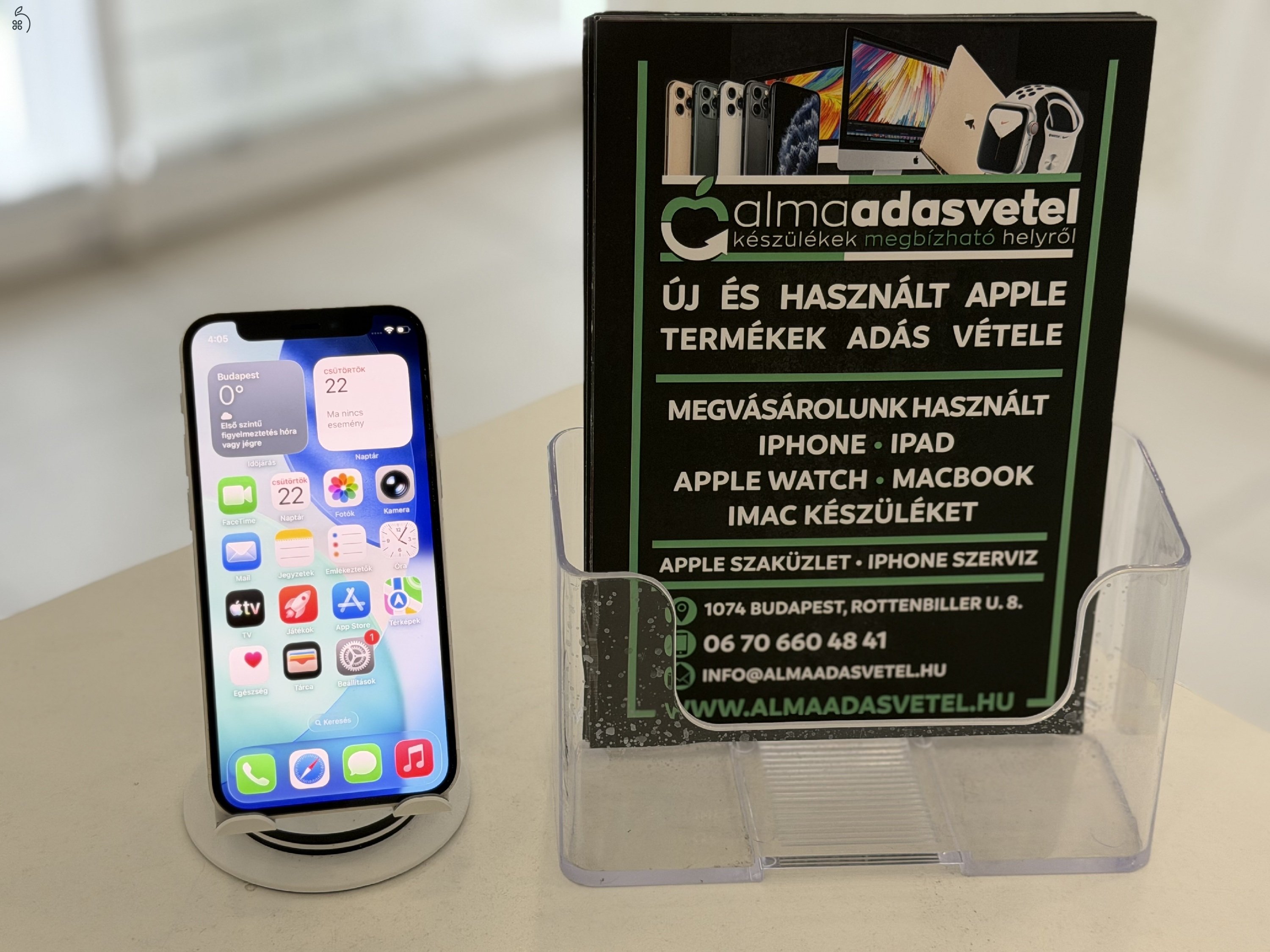 iPhone 12 Mini 128GB Független Nagyon Szép/1-3 hónap gar./Akku 100%/p4699