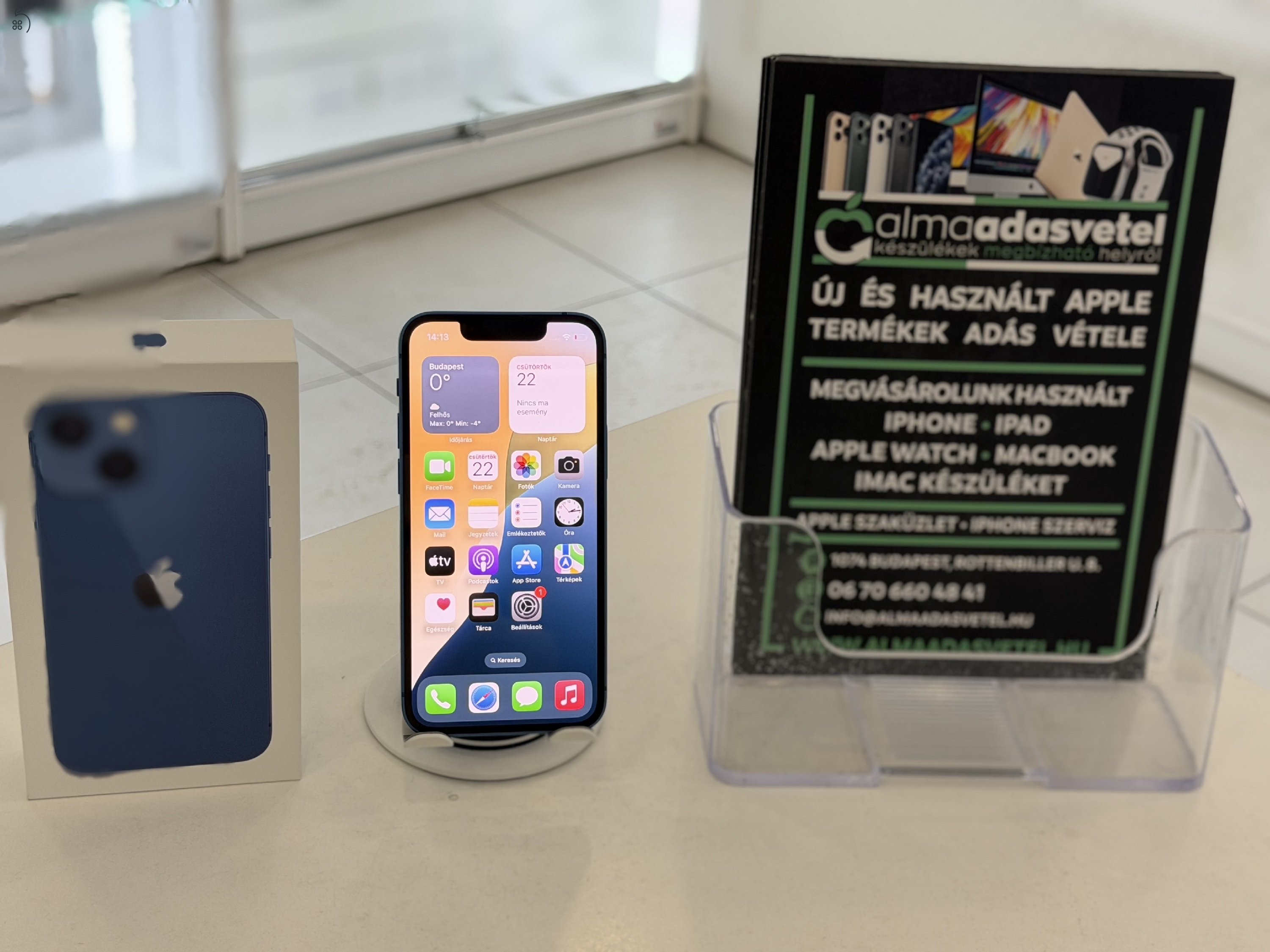 iPhone 13 Mini 128GB Vodafone Újszerű/1-3 hónap gar./Akku 84%/p4701