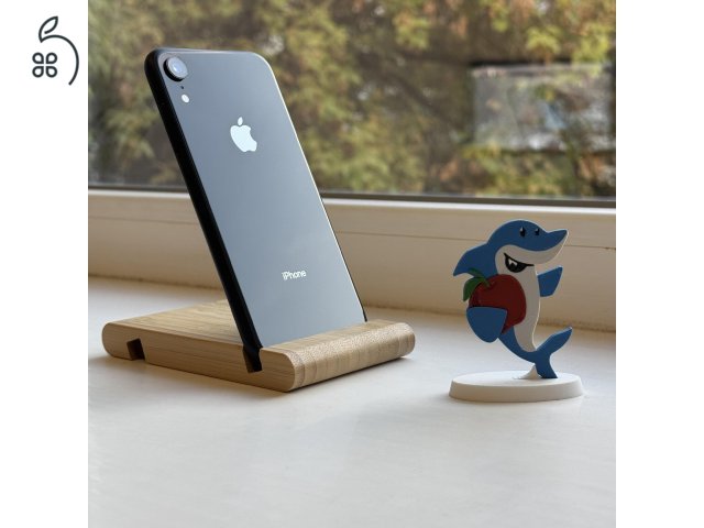 GYÖNYÖRŰ iPhone XR 64GB Black -1 ÉV GARANCIA - Kártyafüggetlen, MS3995, 100% Akksi 