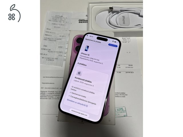 iPhone 16 128GB Apple garancia! Akku 100%!