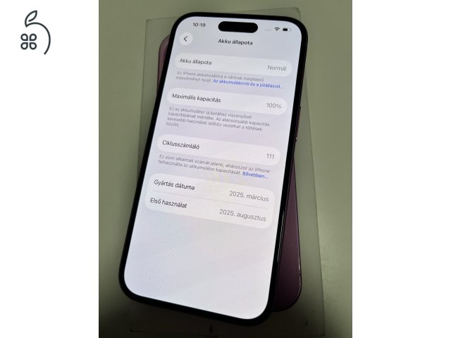 iPhone 16 128GB Apple garancia! Akku 100%!