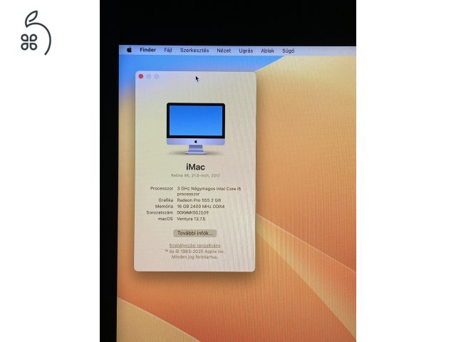 iMac 21,5' asztali számítógép