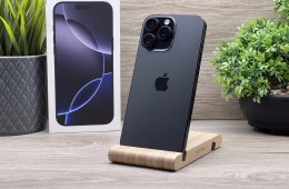 iPhone 16 Pro Max Black Titanium 256GB 2 ÉV Garanciával Számlával 100% Akku