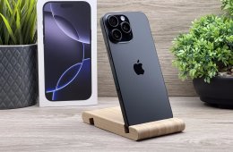 iPhone 16 Pro Max Black Titanium 256GB 2 ÉV Garanciával Számlával 100% Akku