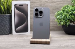 iPhone 15 Pro Natural Titanium 128GB 2 ÉV Garanciával Számlával 94% Akku