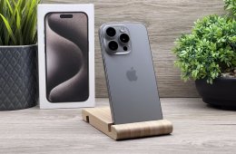 iPhone 15 Pro Natural Titanium 128GB 2 ÉV Garanciával Számlával 94% Akku